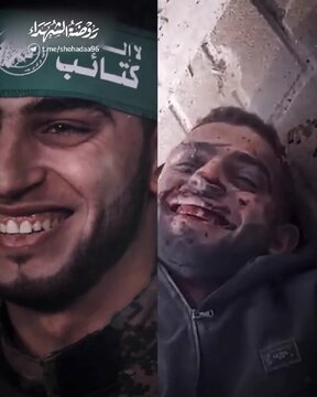 Qassam Brigades presents scenes from participation of "Omar Ismail Al-Sharif" Smiling Martyr, in battles of N Gaza