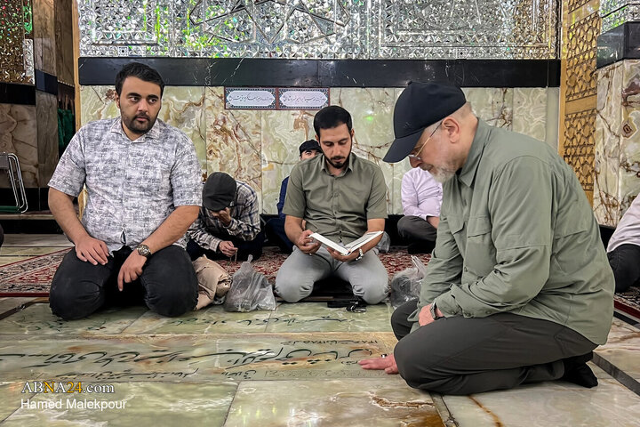 حضور محمد باقر قالیباف در حرم مطهر حضرت عبدالعظیم حسنی(ع)