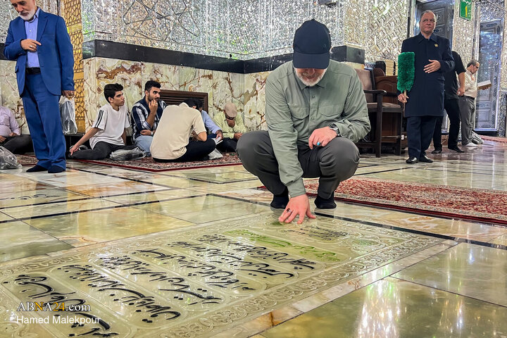 حضور محمد باقر قالیباف در حرم مطهر حضرت عبدالعظیم حسنی(ع)