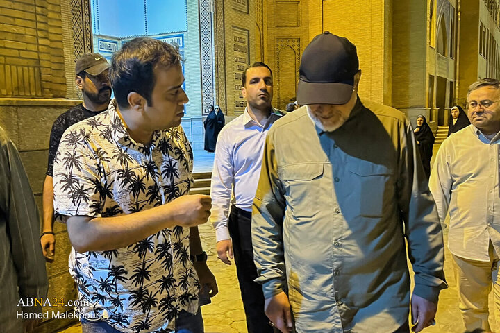 حضور محمد باقر قالیباف در حرم مطهر حضرت عبدالعظیم حسنی(ع)