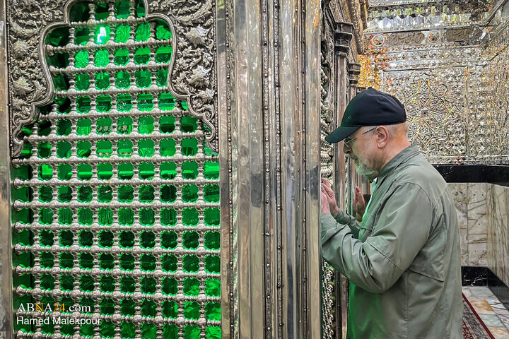 حضور محمد باقر قالیباف در حرم مطهر حضرت عبدالعظیم حسنی(ع)