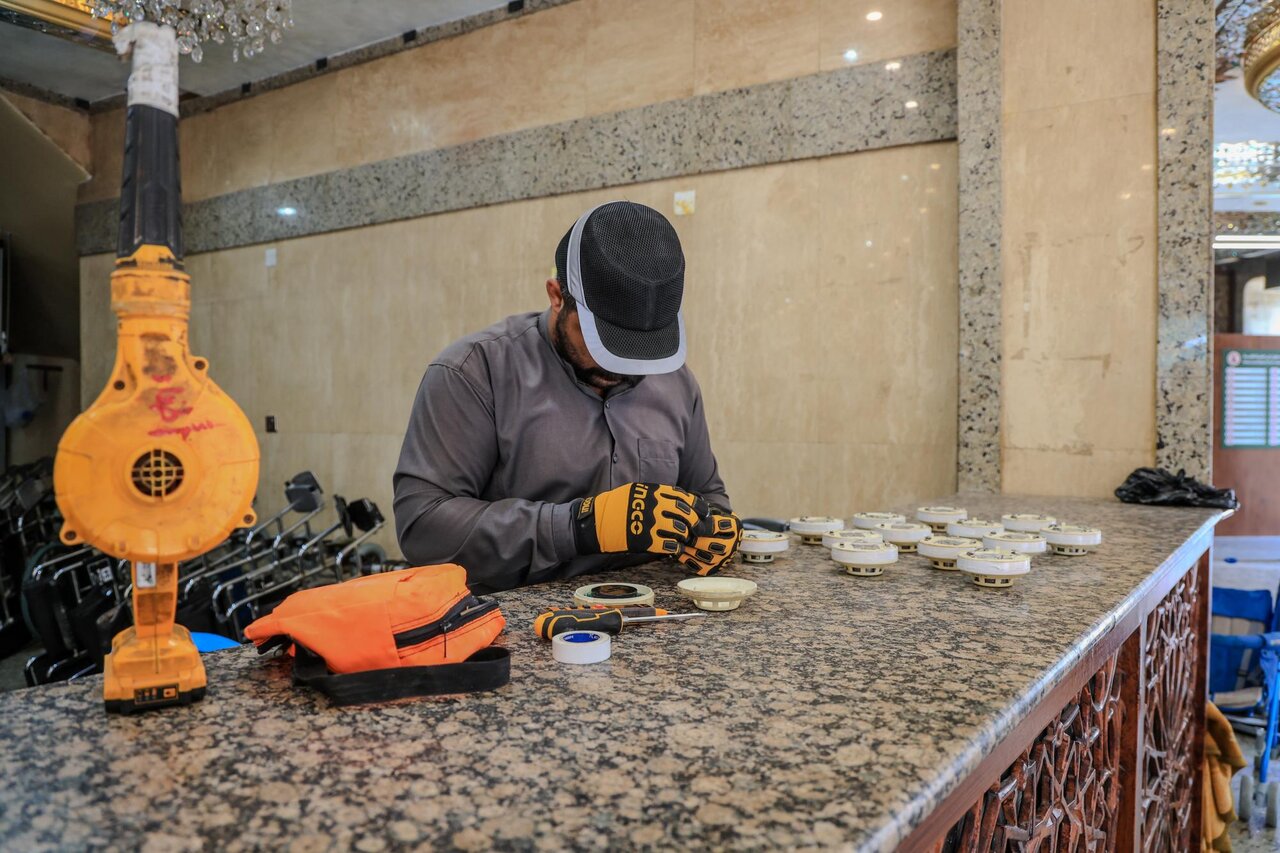 Maintenance department is carrying out upkeep work on the early warning system
