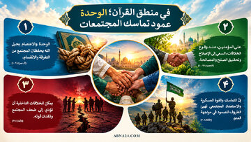 أنفوغراف | في منطق القرآن؛ الوحدة عماد تماسك المجتمعات