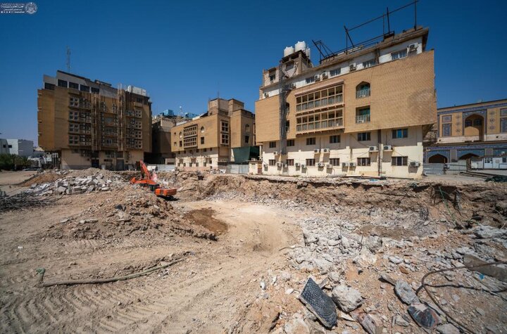 تقرير مصور/ أعمال التهيئة لمشروع صحن السيدة أم البنين (ع) في العتبة العلوية المقدسة