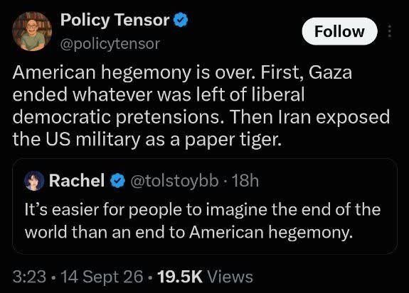 Katapusan ng hegemonya ng Amerika