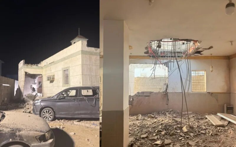 Yemeni military source : Saudi air defense missile struck mosque in Saudi Arabia
