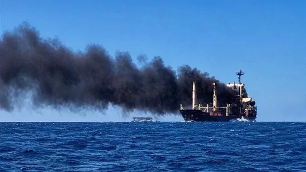 Supertanker Algaya explodes after striking naval mines south of Strait of Hormuz