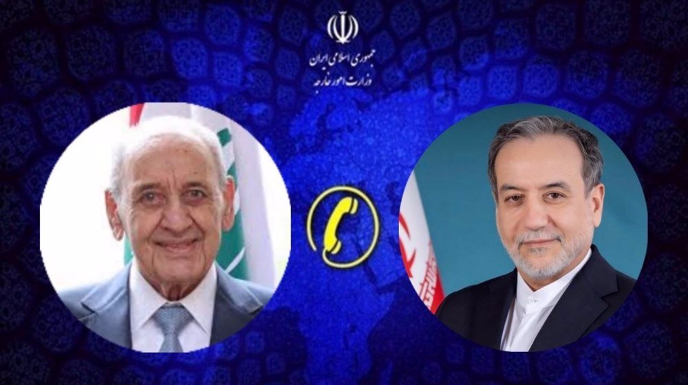 Araghchi, Berri discuss coordinated action against Israeli expansionism, warmongering
