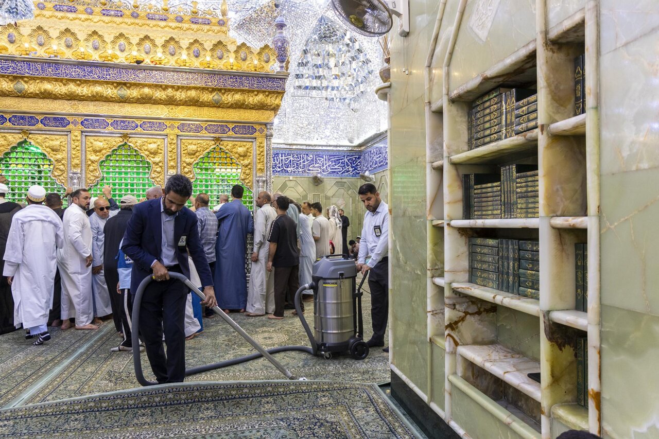 Daily Cleaning, Scenting and Organization Continue at the Holy Sanctuary of Al-Abbas