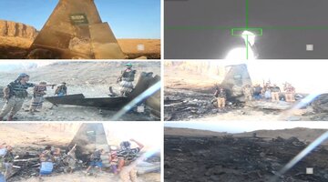 انتشار تصاویر سرنگونی جنگنده اف-۱۵ سعودی در آسمان مأرب توسط پدافند یمنی