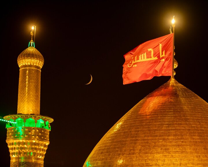 Informe fotográfico | El creciente de Rabi al-Thani sobre el Santuario del Imam Huséin (P) y el Santuario de Abu al-Fadl al-Abbas (P)