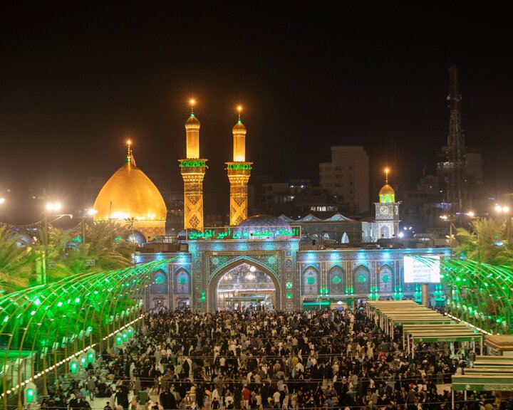 Informe fotográfico | El creciente de Rabi al-Thani sobre el Santuario del Imam Huséin (P) y el Santuario de Abu al-Fadl al-Abbas (P)