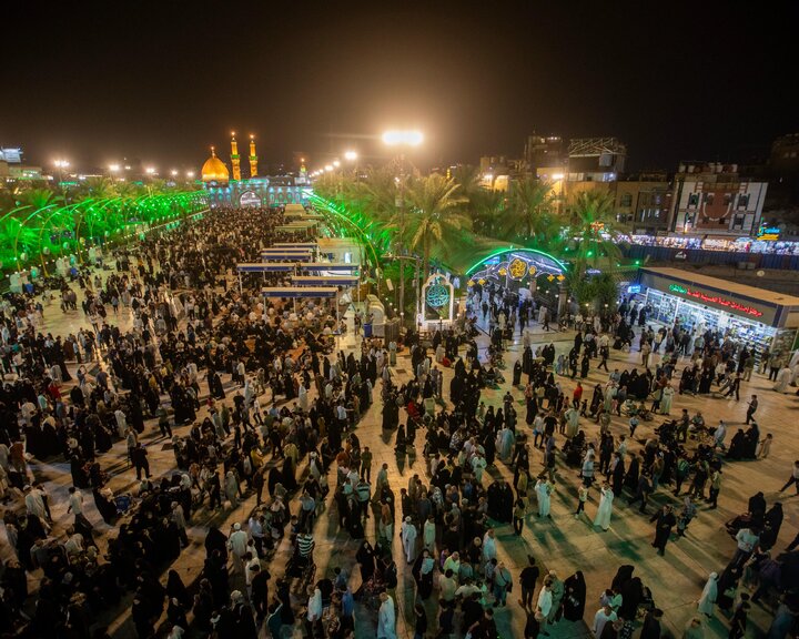 Informe fotográfico | El creciente de Rabi al-Thani sobre el Santuario del Imam Huséin (P) y el Santuario de Abu al-Fadl al-Abbas (P)