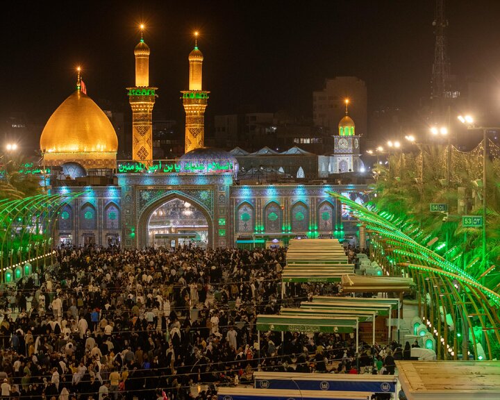 Informe fotográfico | El creciente de Rabi al-Thani sobre el Santuario del Imam Huséin (P) y el Santuario de Abu al-Fadl al-Abbas (P)