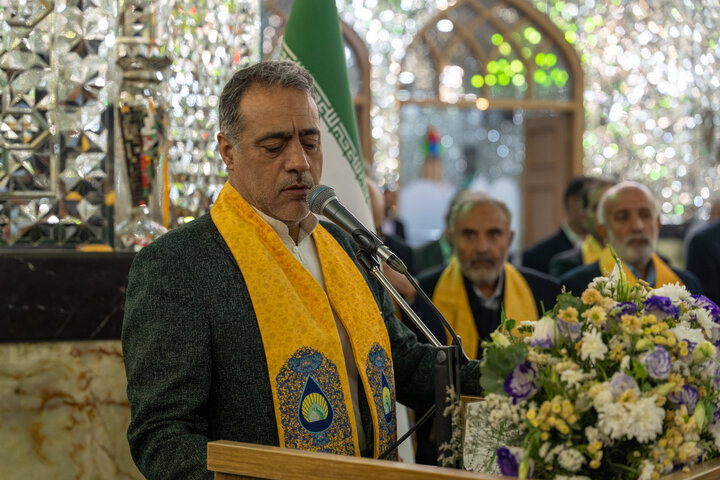 آیین خطبه‌خوانی میلاد حضرت عبدالعظیم(ع) با حضور خادمان حرم بانوی کرامت