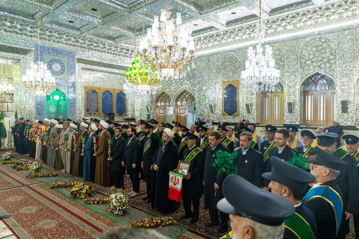 آیین خطبه‌خوانی میلاد حضرت عبدالعظیم(ع) با حضور خادمان حرم بانوی کرامت