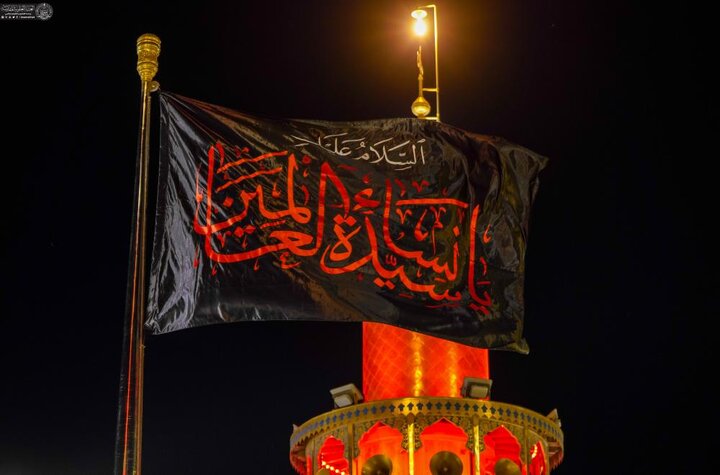تقرير مصور/ استبدال راية قبّة مرقد أمير المؤمنين (عليه السلام) بمناسبة ذكرى استشهاد السيّدة الزهراء (عليها السلام)