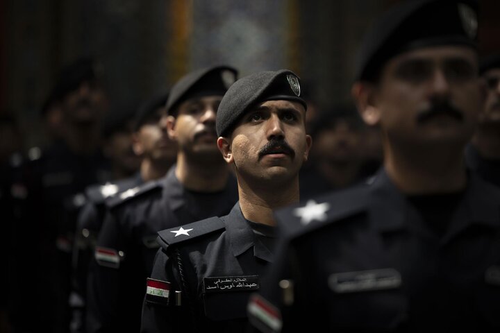 تقرير مصور/ خريجو المعهد العالي للتطوير الأمني والإداري يؤدون قسم التخرج عند مرقد أبي الفضل العباس (ع)