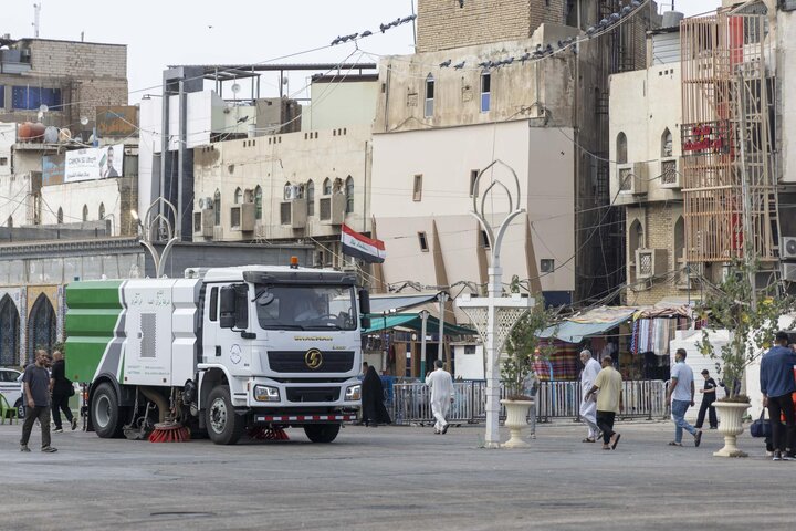 تقرير مصور/ تنفيذ حملة لتنظيف محيط العتبة العباسية المقدسة