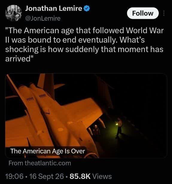 Katapusan ng kahusayan ng Amerika
