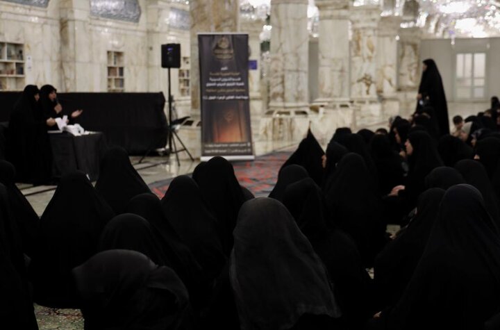 تقرير مصور/ إقامة مجلس عزاء نسويّ بذكرى استشهاد السيّدة الزهراء (عليها السلام) في الصحن الفاطميّ (عليها السلام)