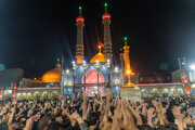Photos: Spiritual atmosphere of Hazrat Masoumeh Holy Shrine on night of her demise anniversary