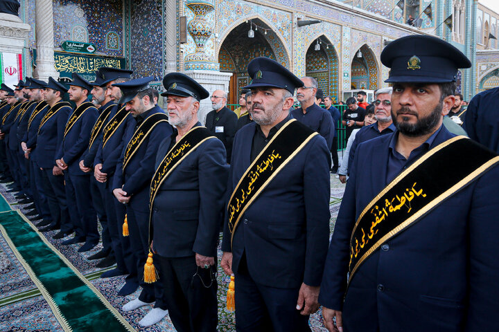 Photos: Flag-changing ceremony at Hazrat Masoumeh Holy Shrine