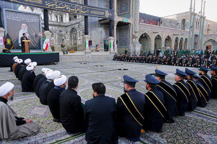 Photos: Flag-changing ceremony at Hazrat Masoumeh Holy Shrine