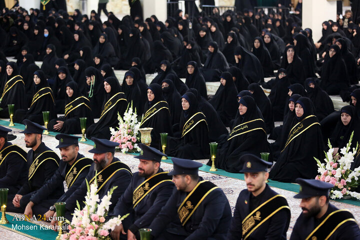 آیین شمع گردانی و خطبه خوانی شام وفات حضرت معصومه (س)