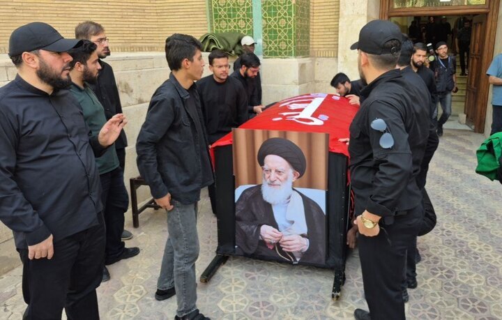 ویدیو | پیکر آیت‌الله شبیری‌ زنجانی در حرم بانوی کرامت آرام گرفت