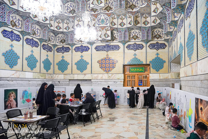 تقرير مصور/ تلوين جدارية من قبل أطفال العالم الإسلامي إحياءً لذكرى شهداء مدرسة ميناب