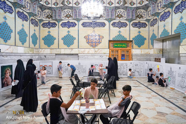 تقرير مصور/ تلوين جدارية من قبل أطفال العالم الإسلامي إحياءً لذكرى شهداء مدرسة ميناب