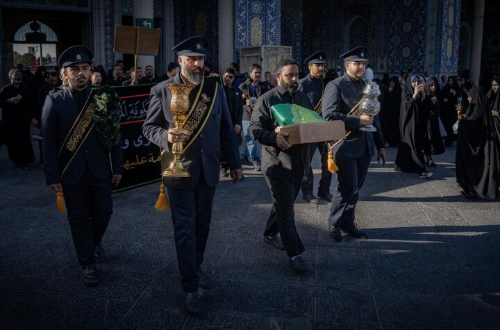 تقرير مصور/ موكب العتبة العلويّة يُحيي ذكرى شهادة السيّدة فاطمة المعصومة (ع) بمدينة قم
