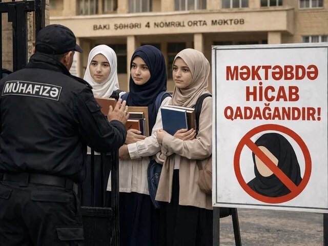 Алманијада јашајан руһаниләрдән Азәрбајҹандакы Һиҹаб гадағасына гаршы етираз бәјәнаты