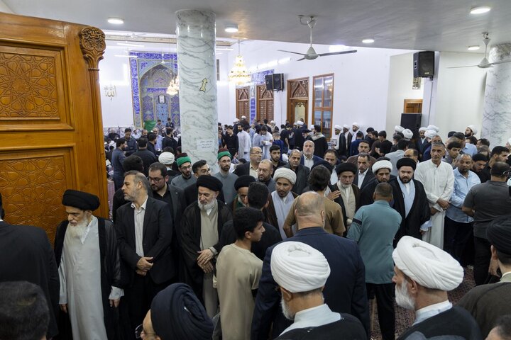تقرير مصور/ الحوزة العلمية بالنجف الأشرف تقيم مجلس فاتحة على روح آية الله الزنجاني(ره)