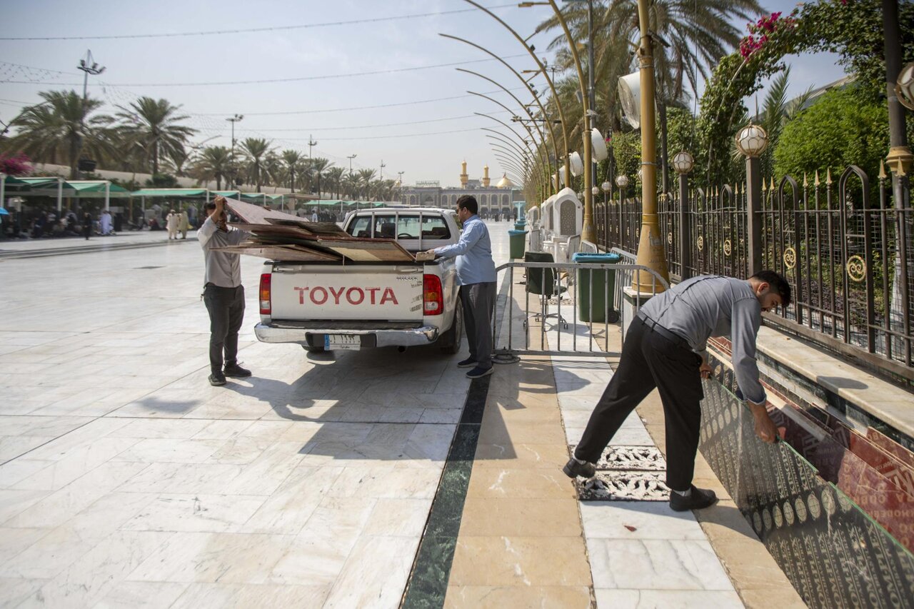 Setting up Fatimi Mourning Season Panorama in Bayn Al-Haramayn (+Photos)