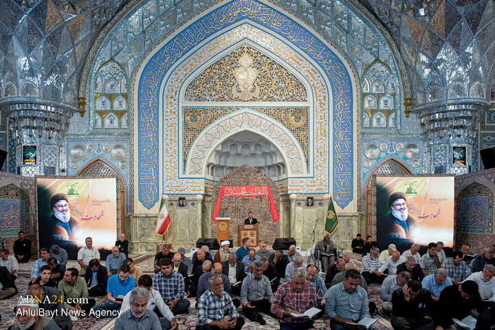 مراسم بزرگداشت شهید سیدحسن نصرالله در حرم مطهر رضوی
