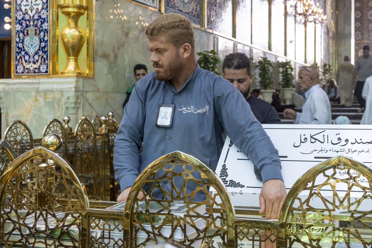 Al-Abbas Holy Shrine Staff Prepare Prayer Areas for Visitors
