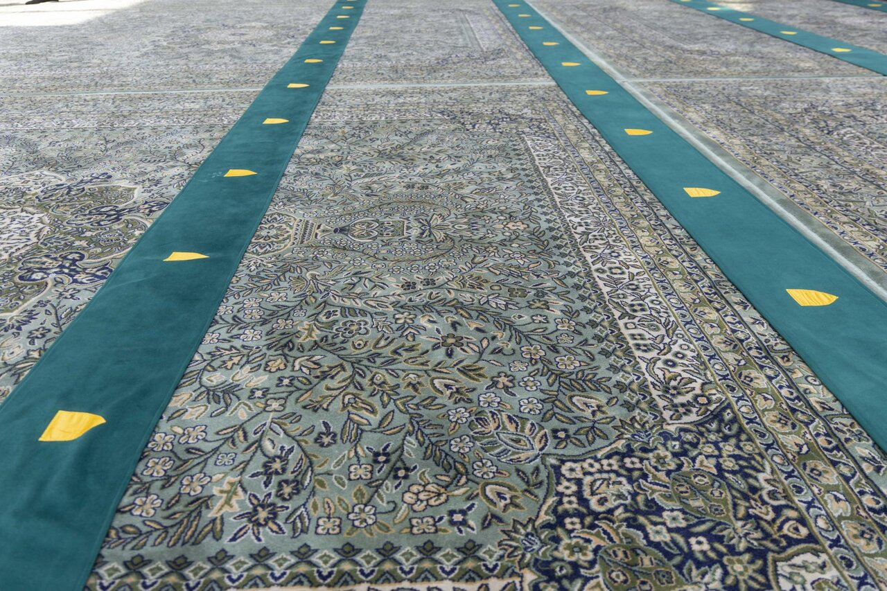 Al-Abbas Holy Shrine Staff Prepare Prayer Areas for Visitors