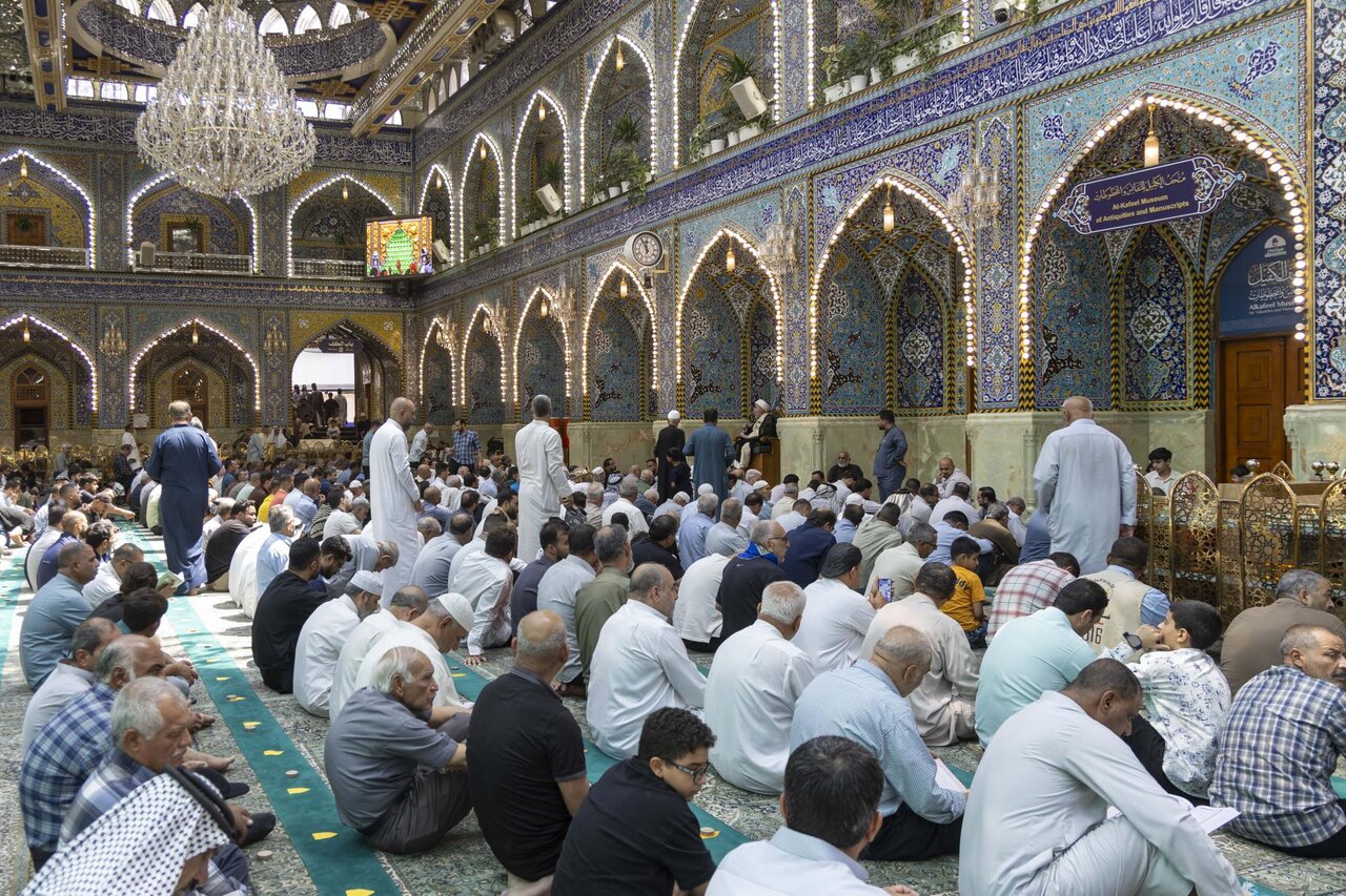 Al-Abbas Holy Shrine Staff Prepare Prayer Areas for Visitors