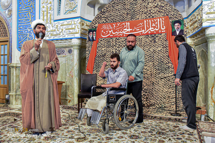 تقرير مصور/ مراسم ذكرى سنوية للشهيد السيد "حسن نصرالله" في حرم الإمام الرضا (ع) بمدينة مشهد