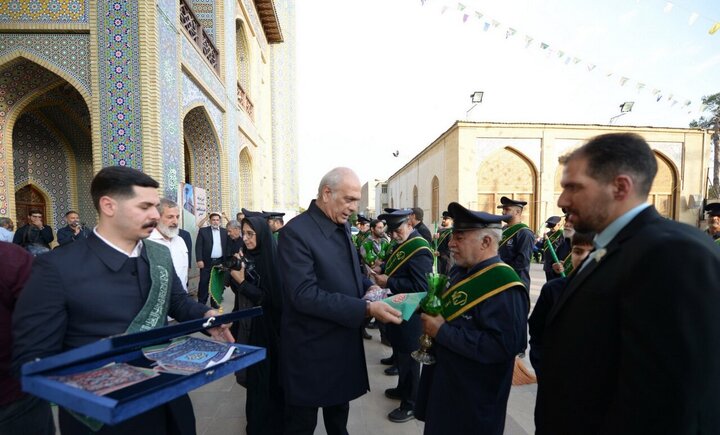 گزارش تصویری/ رونمایی از سنگ مرقد مطهر حضرت عبدالعظیم(ع)