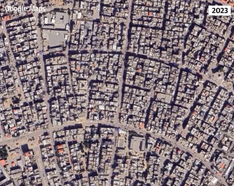Taswirorin "Google" Na Mummunar Barna A Gaza Bayan Shekaru 3 Na Yaƙin Kisan Kare Dangi + Hotuna