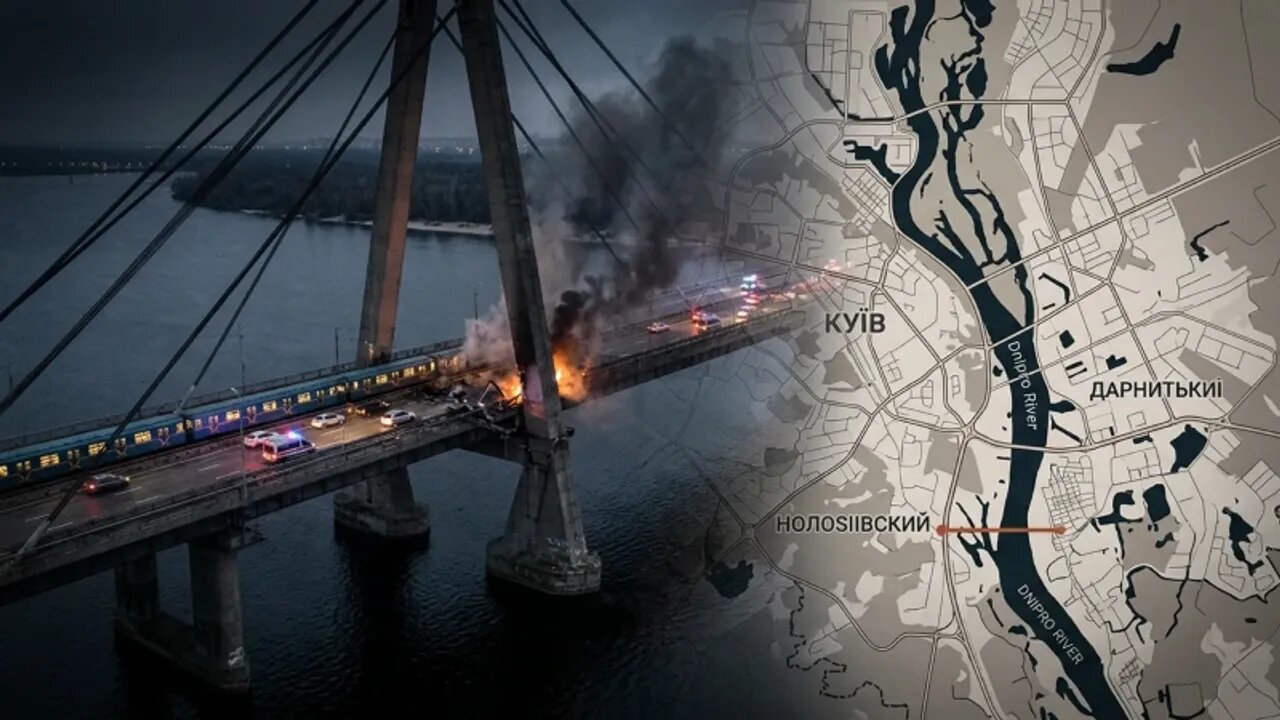 Kiev’de Ulaşım Krizi: Rus İHA Saldırısı Güney Köprüsü’nü Vurdu