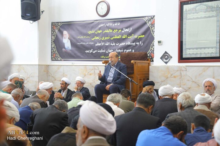 مراسم بزرگداشت مرحوم آیت‌الله شبیری زنجانی از سوی آیت‌الله نوری همدانی