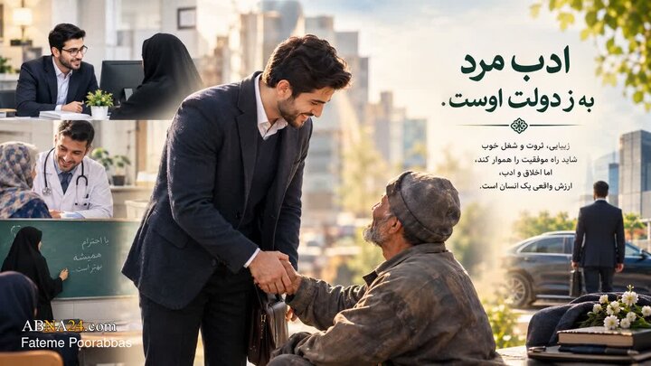 ادب مرد به ز دولت اوست
