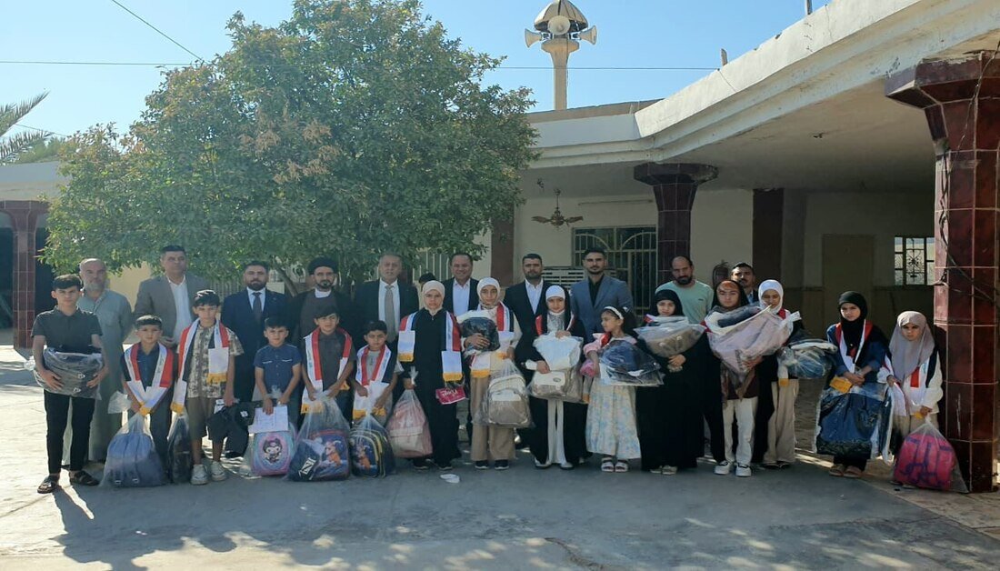 برعاية العتبة الحسينية..توزيع الزي المدرسي والحقائب على أطفال عوائل الشهداء في آمرلي