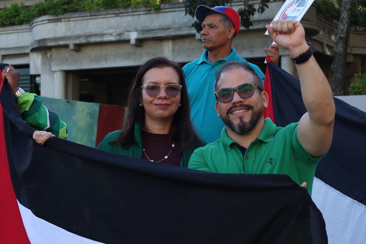 Informe fotográfico | Banderas palestinas ondean en Caracas en solidaridad con el pueblo de Gaza