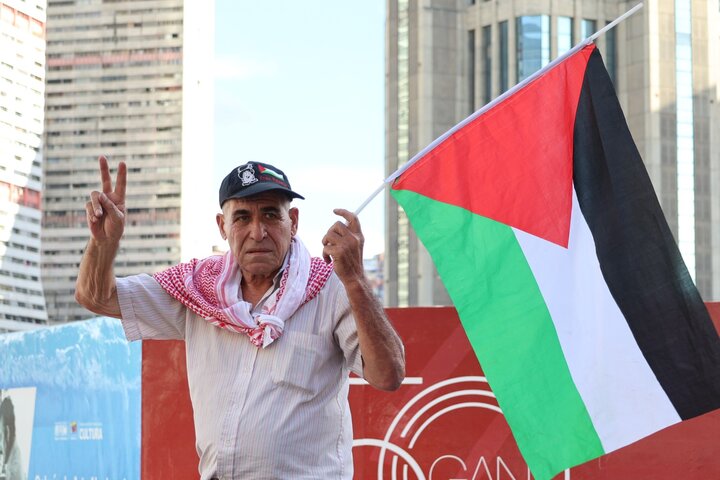 Informe fotográfico | Banderas palestinas ondean en Caracas en solidaridad con el pueblo de Gaza