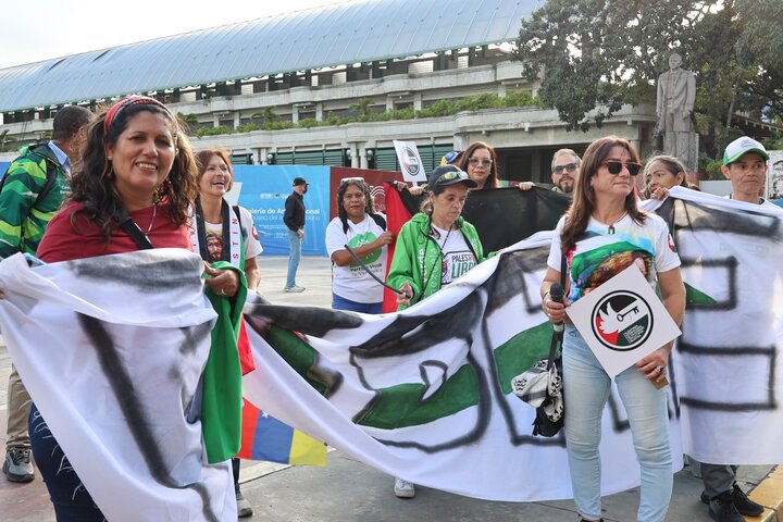 Informe fotográfico | Banderas palestinas ondean en Caracas en solidaridad con el pueblo de Gaza